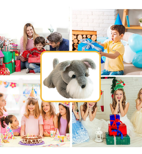 Para Adorable Juguete Schnauzer De Suave Relleno Con