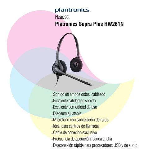 Auriculares Plantronics Supra Plus Hw261n