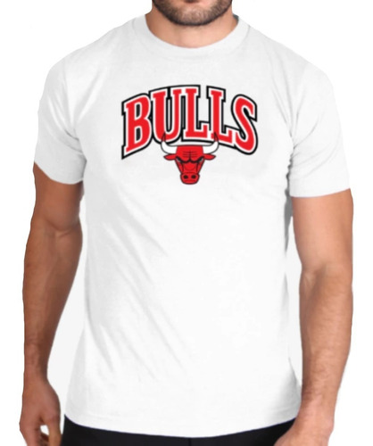 Remera Nba De Algodón Estampada Chicago Bulls Varios Colores