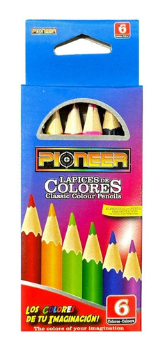 Lápices De Colores Cortos Caja X 6 Colores Pack X 25 Cajitas