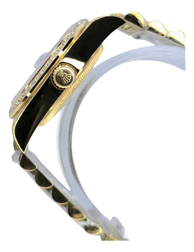 Reloj Date Con Zirconia Automático Dorado Dorado Dorado (Reacondicionado)