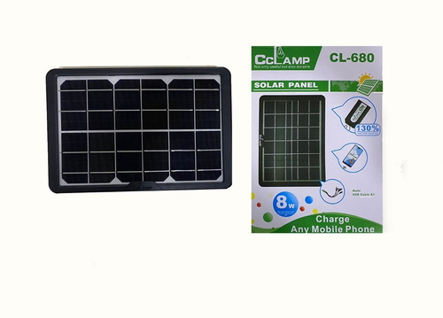 Imagen 1 de 2 de Panel Solar 8w Con Sistema De Carga Cl680