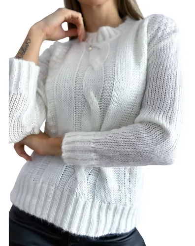 Sweater Sueter Mujer Lana Suave Liso Invierno