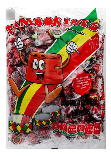 Tamborines Dulces Ácida 100 Piezas De 4 Gr