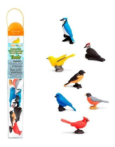 Figura Safari Ltd - Toob Pássaros Diversos - 7 Unid         