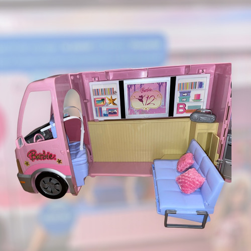 Barbie Camper De Lujo Color Rosa (Usado)