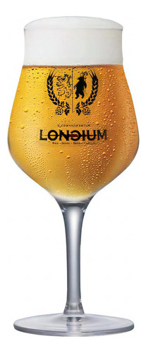 Taça De Cerveja Rótulo Frases Loncium Cristal 440ml Cor Incolor