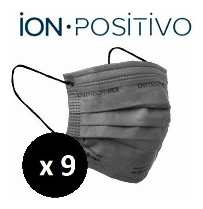 Imagen 2 de 4 de Combo Familiar Barbijos Gris / Black / Kid Ion Pos