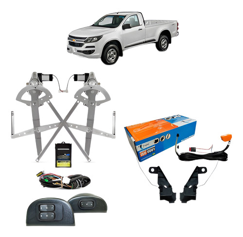 Kit Vidro Elétrico Nova S10 2013 2 Portas + Trava Tragial