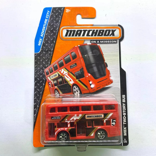Matchbox Mbx Two-story Bus Union Road Autobús Rojo