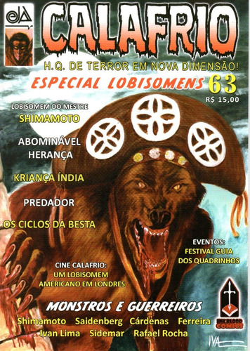 Calafrio Nº 63 - H.q. De Terror Em Nova Dimensão! - Especial Lobisomens - 2019 - 52 Páginas - Ink&blood Comics - Bonellihq Cx72