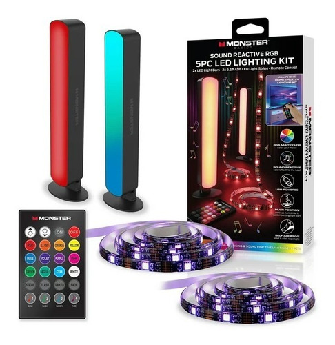 Imagen 2 de 5 de Luces Led Monster Sound Reactive Kit