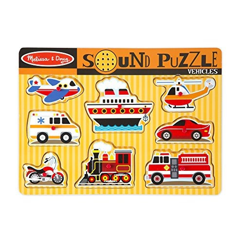 Melissa Doug Vehicles Sound Puzzle 8 Piezas