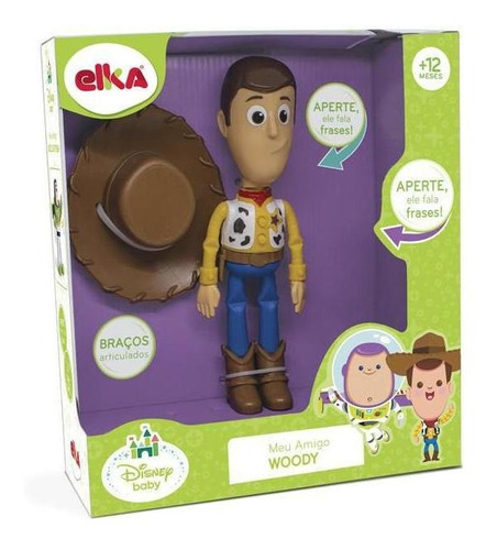 Boneco Woody Toy Story Com Som Fala Frases - Elka