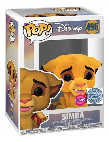 Funko Pop Disney El Rey Leon - Simba Flocked Exclusivo