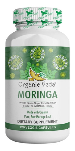 Moringa 120 Caps - Organic Veda - Unidad a $2337