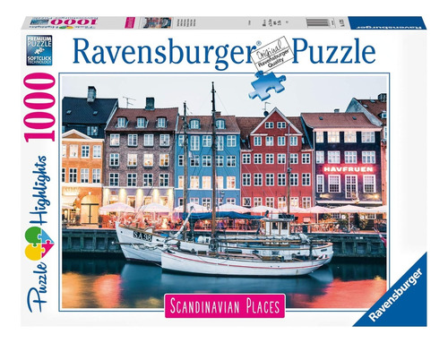 Rompecabezas Ravensburger 1000 Copenhague Dinamarca Puzzle 