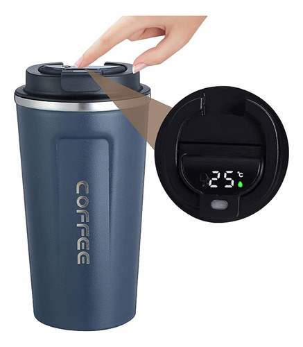 Vaso Termico Sensor Temperatura Coffee Acero 510 Ml  Mt09013