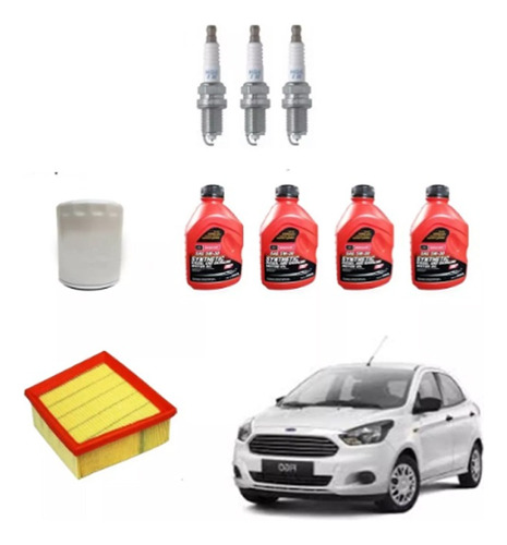 Kit Afinación Ford Figo 3 Cil 5w30 100% Sintetico Motorcraft