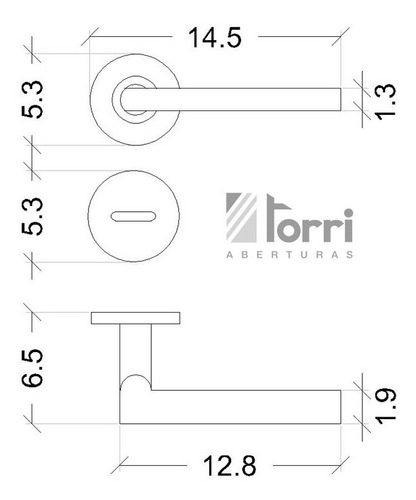 Picaporte Manija Acero Inoxidable Toshi Curva Con Retroceso