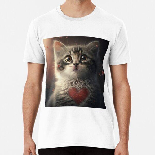 Remera Conmovedora Camiseta De Gato De San Valentín Algodon 