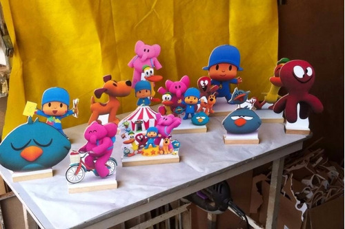 Pocoyo Cenário De 5 Display Mesa,display,festa Infantil,mdf