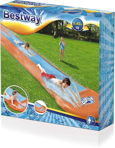 Tobogán De Agua De Doble Carril 2 Carriles 5.5 Mts Inflable