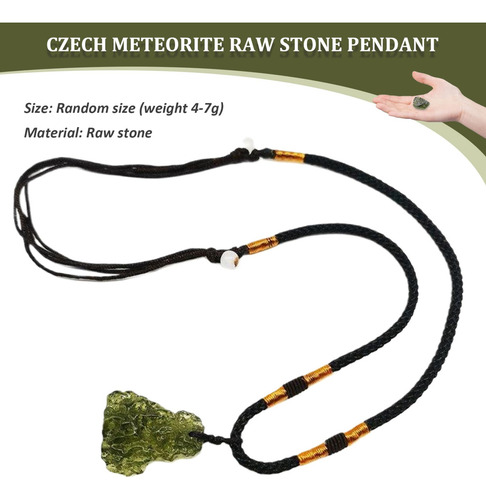 Collar De Moldavita, Forma Verde De Cristal De Moldavita
