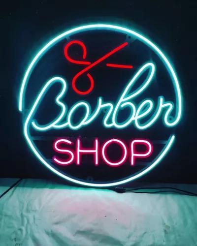 CARTEL LUMINOSO LED BARBER SHOP