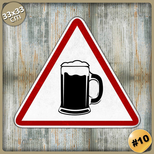 #10 - Cartel 33 X 33 Cm Cuadro Cerveza Beer Quincho No Chapa