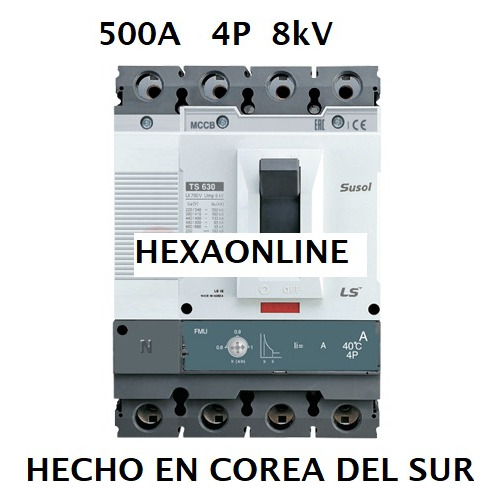Breaker Automático LG Ls Electric Susol Ts630n 500a 4 Polos