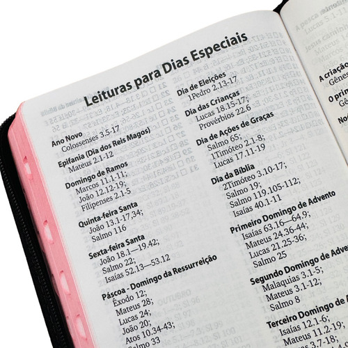 Bíblia Sagrada Rc Sbb Letra Grande Tamanho Médio Com Índice Com Zíper Capa Grafite Brilhosa
