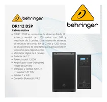 Comprar Behringer Dr112dsp Corneta Amplificada Dsp 12 De 1200w