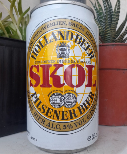 Vieja Lata Importada Holland Beer Skol Pilsener Bier 1987 (Usado)
