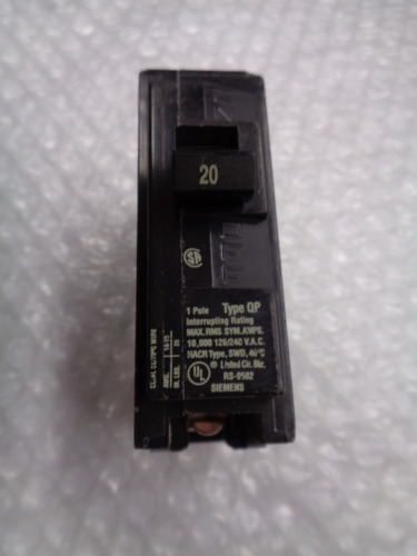 Siemens Qp120 Breaker 1pole 20amp Nsnp Ttc