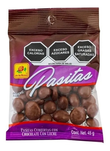 Pasitas Cubiertas De Chocolate De La Rosa De 45 Gr De Leche
