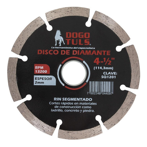 Disco De Diamante Rin Segmentado 4-1/2 Color 52049