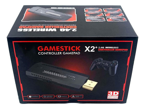 Práctico Stick Para Videogame Retro X2 Plus Integrado De