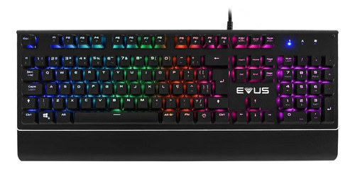 Teclado Mecânico Rgb Switch Red Evus Tc-08b Blackout