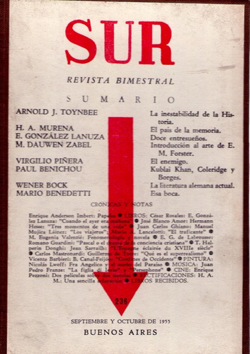 Sur - No. 236  Septiembre Octubre De 1955 * Ocampo Victoria 