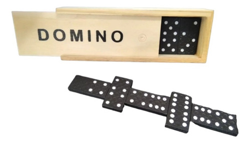 Juego De Mesa Mini Domino, Estuche De Madera, 28 Piezas