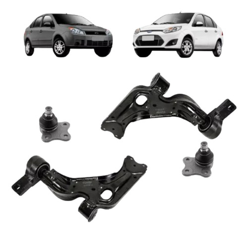 Kit Bandeja Balança  Ford Fiesta Class 2009 A 2014 Com Pivô