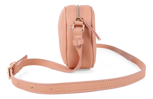 Bolsa Crossbody Cloe Material Vegano Para Mujer Atemporal Color Coral