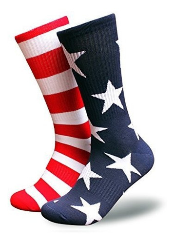 Calcetines Patr Calcetines De Bandera Americana Para Hombre 