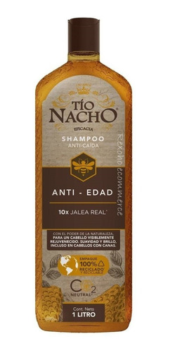 Shampoo Tío Nacho Anti-edad Anti-caída Con Jalea Real 1 L