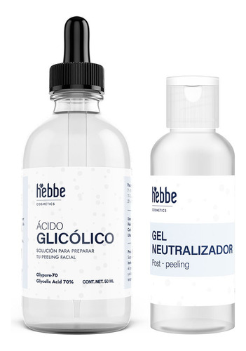 Ácido Glicólico Cosmético 70% Líquido 50ml (rinde 500ml)