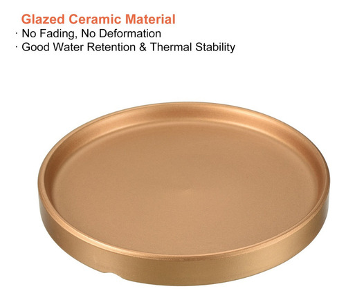 Base Maceta Redonda 6 Ceramic Flor Planta Ora, 2 Piezas