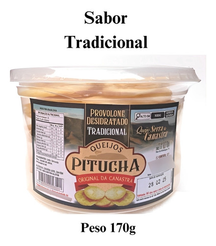 Kit 2 Pote Chips Canastra Queijo Provolone Desidratado 170g