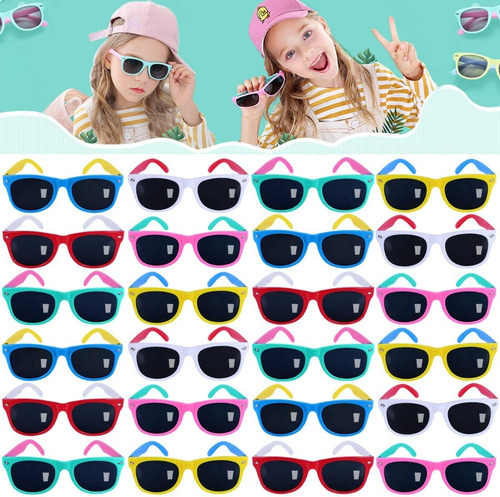 Imagen 1 de 8 de Lentes De Sol Para Fiestas Infantiles Playa Regalo (12 Pzas)