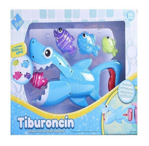 Imagen 1 de 8 de Juego Tiburon Con Peces Para El Agua El Duende Azul Jeg 7443